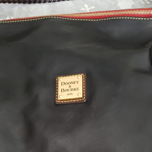 Dooney & Bourke Black Leather Shoulder Bag with Gold Accents - Picture 6 of 11